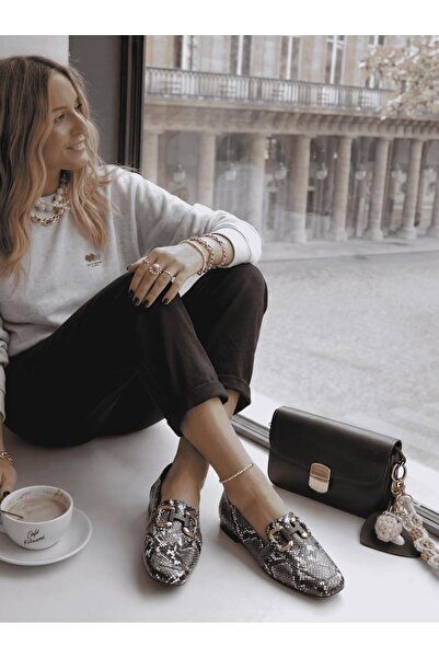 Bambi Siyah Kadın Loafer Ayakkabı K01246153107