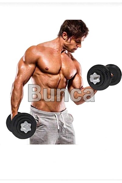 BUNCA 🎖️50kg Adjustable Iron Weights - Dumbbell and Bar Set for Home and Gym...