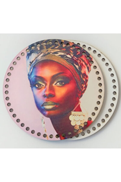 angel çanta aksesuar Placă ilustrată din lemn cu diametrul de 20 cm cu spate ...