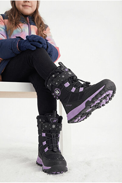 Zerenyus Colmar014 Αδιάβροχες γούνινες μπότες χιονιού για κορίτσια - Λιλά