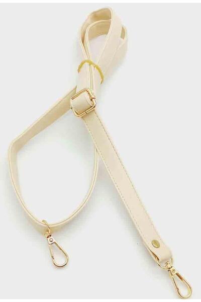 angel çanta aksesuar Krem 125X2 Cm Çanta Sapı Sürgütlü Light Gold Metal