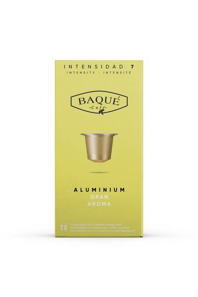 BAQUÉ Set of 20 Baque Coffee Capsules Compatible with Nespresso Gran Aroma