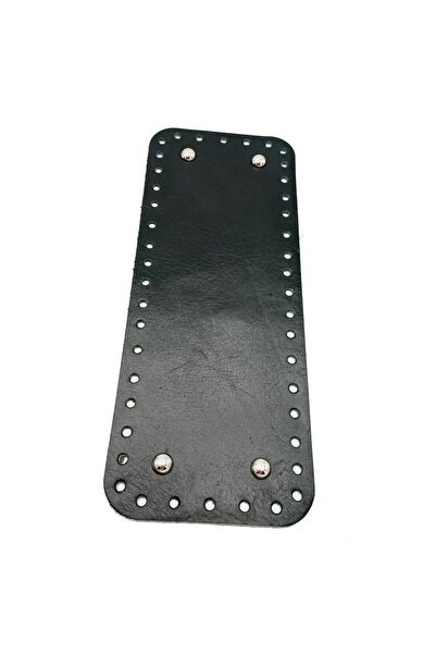 angel çanta aksesuar Γνήσιο Δερμάτινο Μαύρο 30Χ12 εκ. Ορθογώνιο Ασημί Μεταλλι...