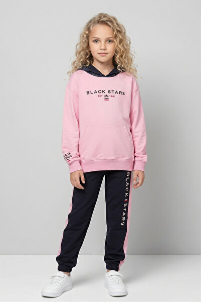 Black One طقم رياضي بأكمام طويلة للفتيات بغطاء رأس