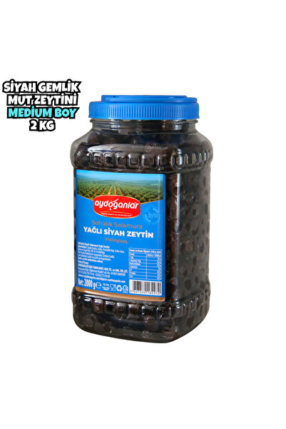 Aydoğanlar Siyah Yağlı Salamura Zeytin (261-290 M) 2000 Gr