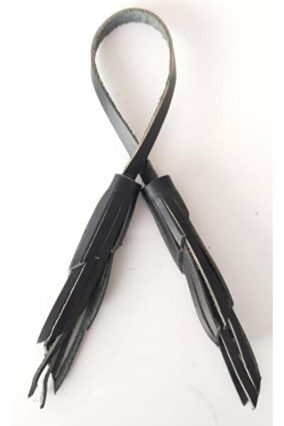 angel çanta aksesuar Γνήσιο δέρμα Διπλή Φούντα Ζιγκ Ζαγκ Μαύρο Χρώμα