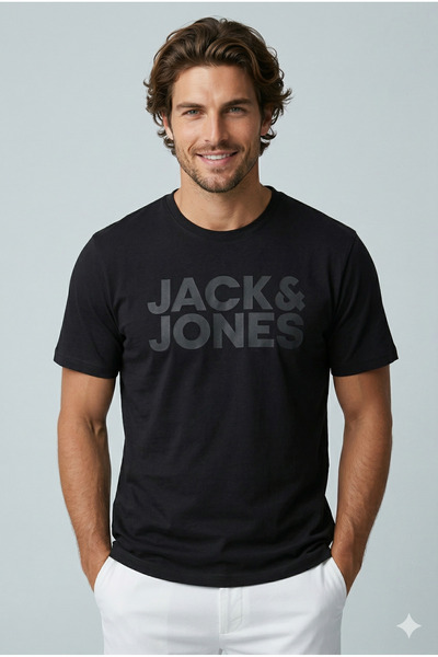 Jack & Jones Pánské tričko s potištěným logem Crew Neck – Corplogo