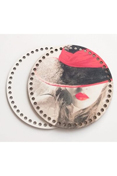 angel çanta aksesuar Placă ilustrată din lemn cu diametrul de 20 cm cu spate ...