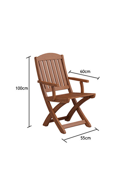 attaleia furniture Silyon Ahşap Kollu Sandalye
