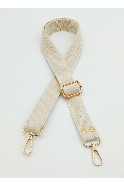 angel çanta aksesuar Βαμβακερή Κολόνα 120Χ3 εκ. Κρεμ Ανοιχτό Χρυσό Μεταλλικό