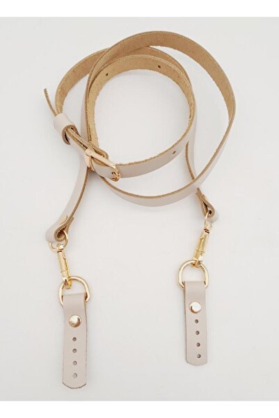 angel çanta aksesuar 130Χ1,5 εκ. Μπεζ λαβή τσάντας από γνήσιο δέρμα με ανοιχτ...