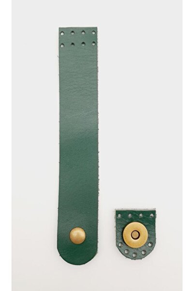 angel çanta aksesuar Geantă Angel din piele naturală verde - 18x3 cm, capac d...