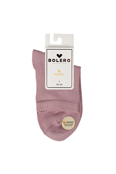 Bolero Kadın Lüks Düz Modal Çorap Gülkurusu