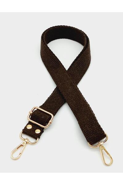 angel çanta aksesuar Βαμβακερή Κολόνα 120Χ3 εκ. Καφέ με Ανοιχτόχρυσο Μέταλλο