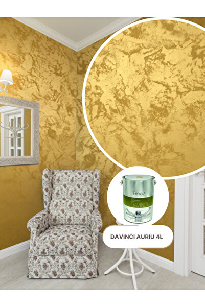 Ferrara Design Vopsea decorativa perlata Davinci, Ferrara Design, culoare aur...