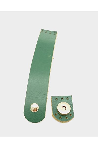 angel çanta aksesuar Husă de geantă simplă din piele naturală verde de 18x3 c...