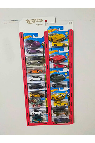 lologames Hot Whells 20 Araçlık Sergileme Rafı Kırmızı ( Araçlar Dahil Değild...