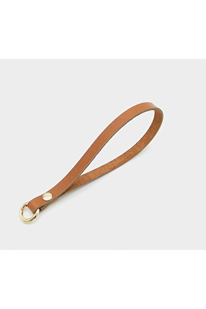 angel çanta aksesuar Δαχτυλίδι από γνήσιο δέρμα Tan Color Ring με ελαφρύ χρυσ...