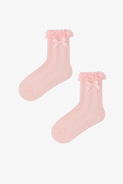 Penti Sosete Roz din Dantela pentru Fata