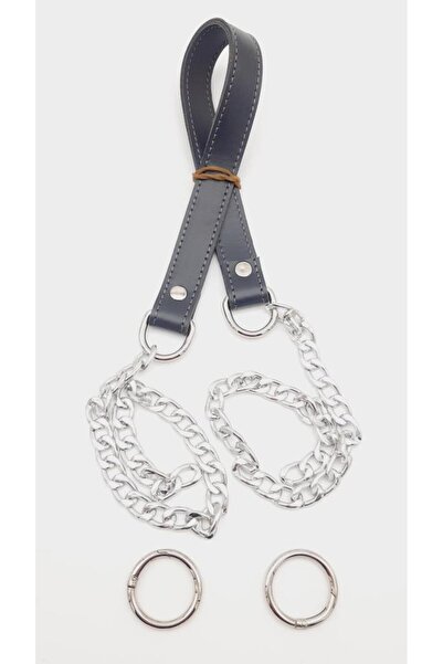 angel çanta aksesuar Mâner de geantă de culoare gri cu lanț argintiu cusut di...