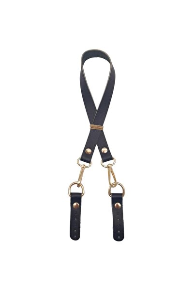 angel çanta aksesuar 60x1,5 εκ. Λαβή τσάντας από γνήσιο δέρμα σε μαύρο χρώμα ...