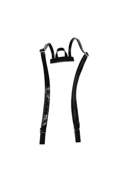 angel çanta aksesuar Λουστρίνι Δερμάτινο Σακίδιο Πλάτης Λαβή Μαύρο Χρώμα Ανοι...