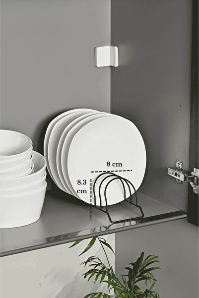 Edora Home Matte Black Plate Organizer Drawer Shelf Cabinet Organizer Stainle...