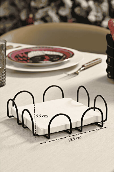 Edora Home 18 см великий металевий нержавіючий серветник - матовий чорний, дл...