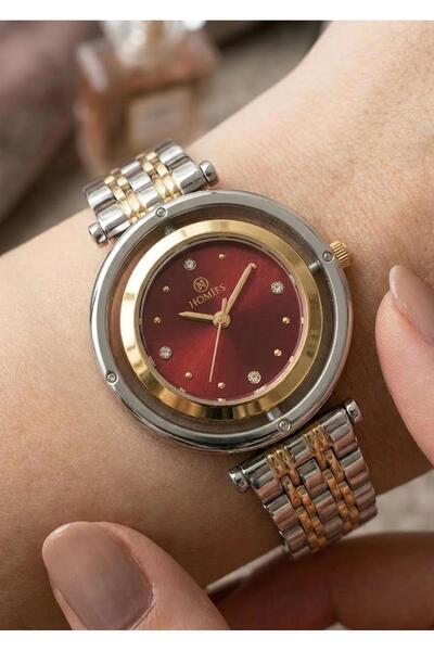 Homies Women's Gold Silver Metal Cord Stone Detailed Wristwatch with 2 Years ...