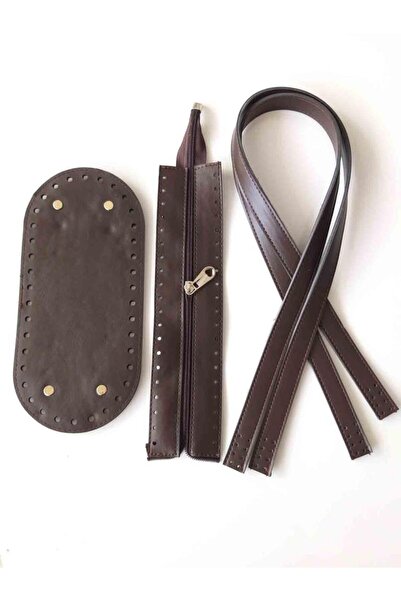 angel çanta aksesuar Σετ φερμουάρ βάσης λαβής Σκούρο καφέ