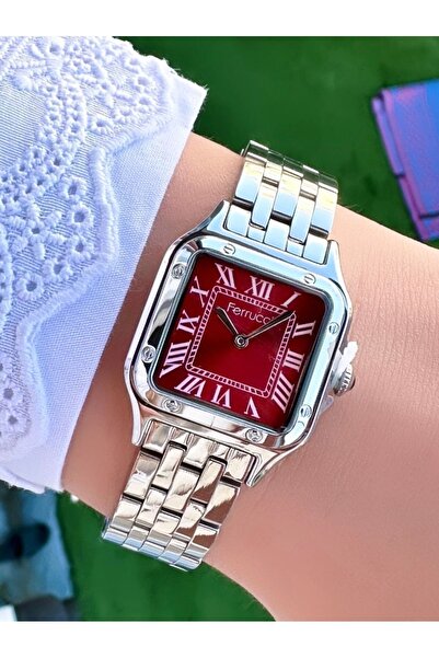 Ferrucci Women's Silver Steel Square Case Quartz Wristwatch - Stylish Metal B...