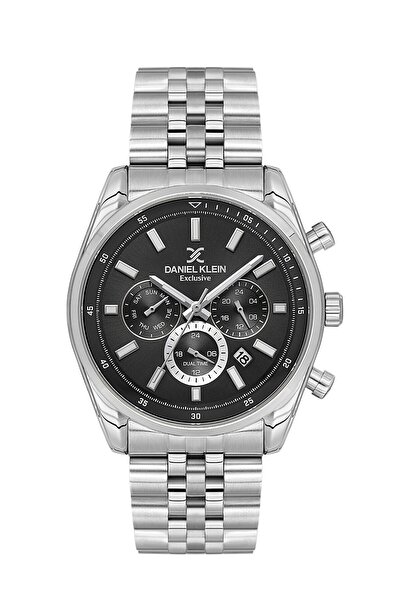 Daniel Klein Exclusive Multi Functional Navy Blue Dial, 3 Atm Men's Silver Co...