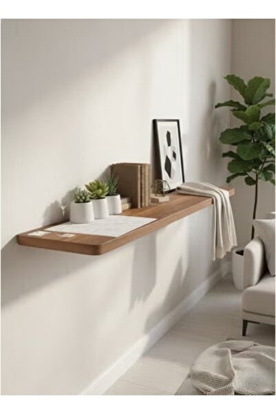 Living تصميم بسيط وعصري لرف حائط خشبي