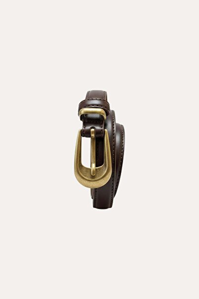 VATKALI Oxide Gold Buckled Leather Belt