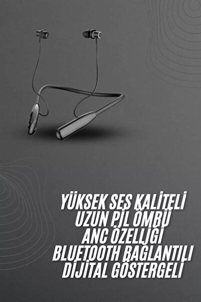 Kanonik Education سماعة بلوتوث 100 ساعة مع شاشة رقمية وخاصية Anc سلكية