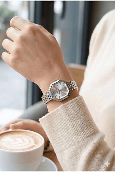 Daniel Klein Women's Silver Frame Bracelet Metal Cord Wristwatch - Cutout Gla...