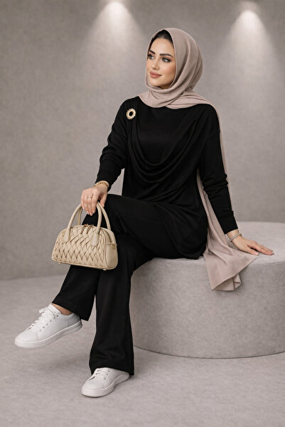 MissPul Σετ Γυναικείο με Γιακά Διπλό και Διπλό Κάτω Μέρος από Χυτό Ύφασμα