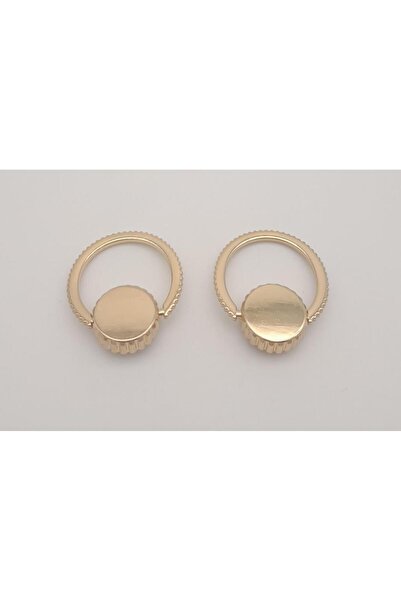 angel çanta aksesuar Light Gold Color Round Ring Handle 2 Pieces