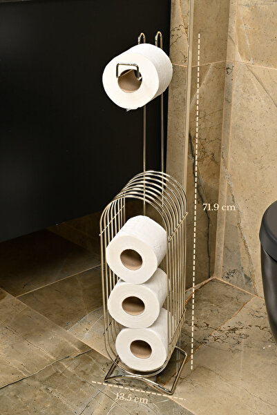 Edora Home Suport pentru role de toaletă cu unghi oval din inox - Dispenser o...