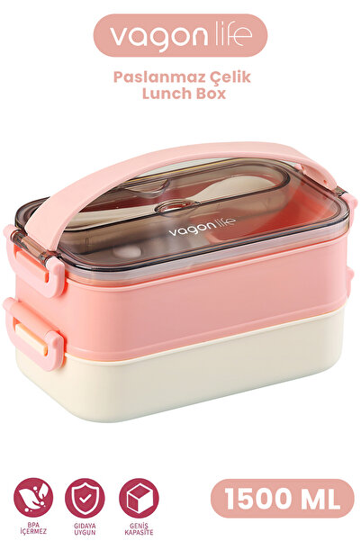 Vagonlife 1500 ML Bento Lunch Box Ofis-Okul İçin Yeni Nesil Sefer Tası -Çorba...