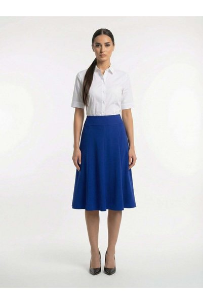 Apsen Collection Apsen Γυναικεία Saks Εποχιακή Σκισμένη Φούστα Midi 1896-63