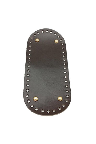 angel çanta aksesuar Γνήσιο δέρμα Σκούρο Καφέ 25Χ12 εκ. Οβάλ Ανοιχτό Χρυσό Με...