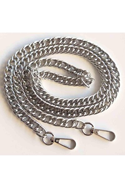 angel çanta aksesuar Ασημένια αλυσίδα με διπλούς δακτυλίους και γάντζους 1 μέτρο