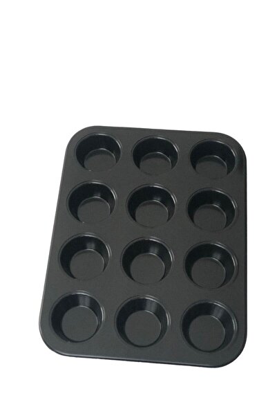 Enfa Home Premium Kalite 12'li Muffin Kalıbı, 1. Sınıf Premium Metal Kek Kalıbı