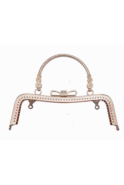 angel çanta aksesuar 21 Cm Ribbon Model Light Gold Bag Clip