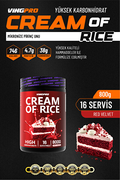 vingpro CREAM OF RİCE 800GR 16 SERVİS RED VELVET AROMALI