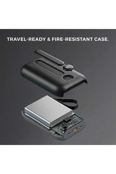 trands 20000mAh 22.5W Fast Charging Power Bank with Built-in USB-C and Lightning Cables