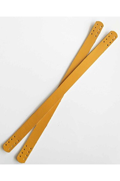 angel çanta aksesuar 35x2 cm prava koža, dvostruka ručka, senf žuta