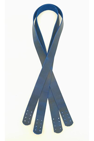 angel çanta aksesuar Πραγματικό δέρμα 70x2 cm Saks Blue Crazy Oil Χρώμα Διπλή...