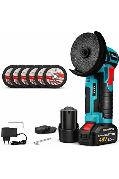 divendi-ro Mini polizor unghiular portabil, cu 2 baterii 12V, 750W, 1500mAh, ...